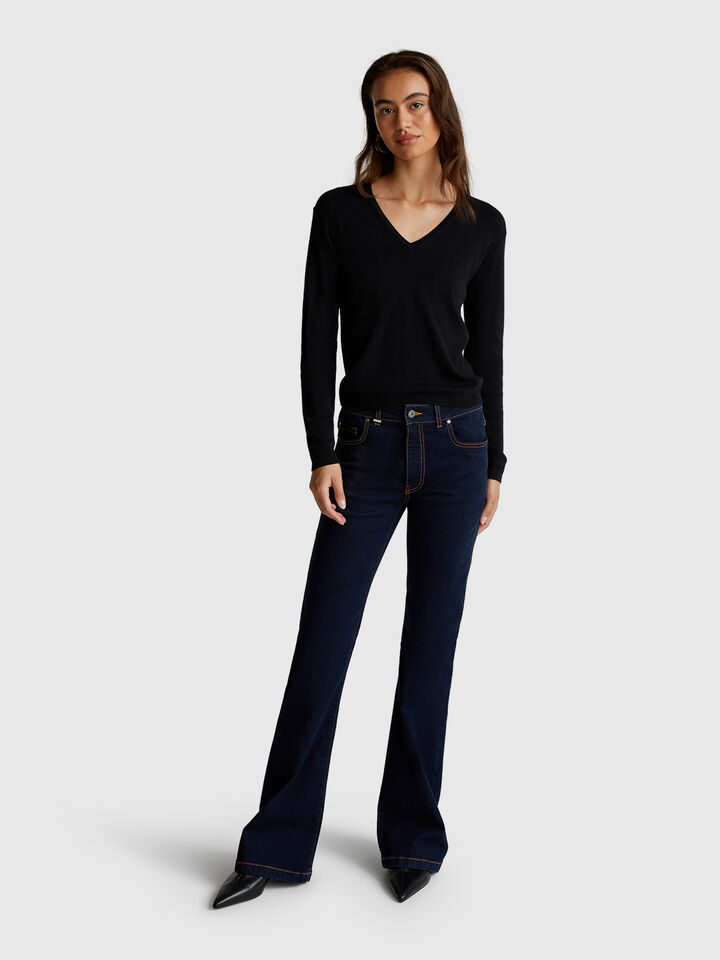 V NECK SWEATER L/S Women image number 3